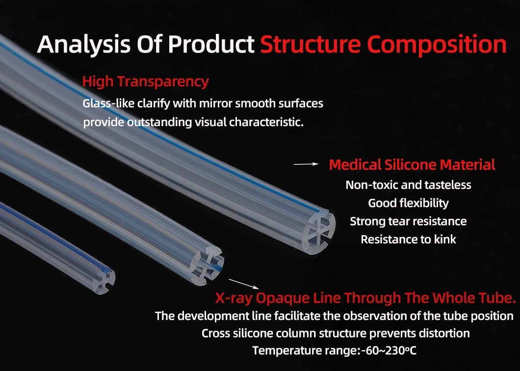 Medical Silicone Drainage Cross Tube